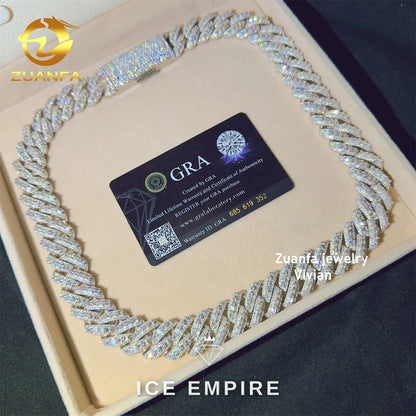 Iced Out Rose Gold Plated Moissanite Cuban Chain