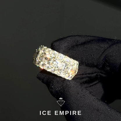 Iced Out 925 Silver Moissanite Hoop Earrings