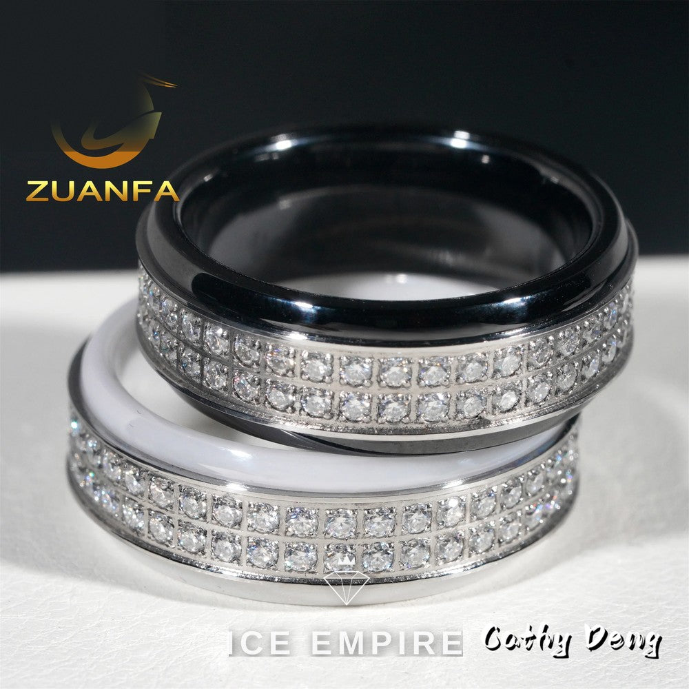Iced Out 925 Silver Moissanite Ring