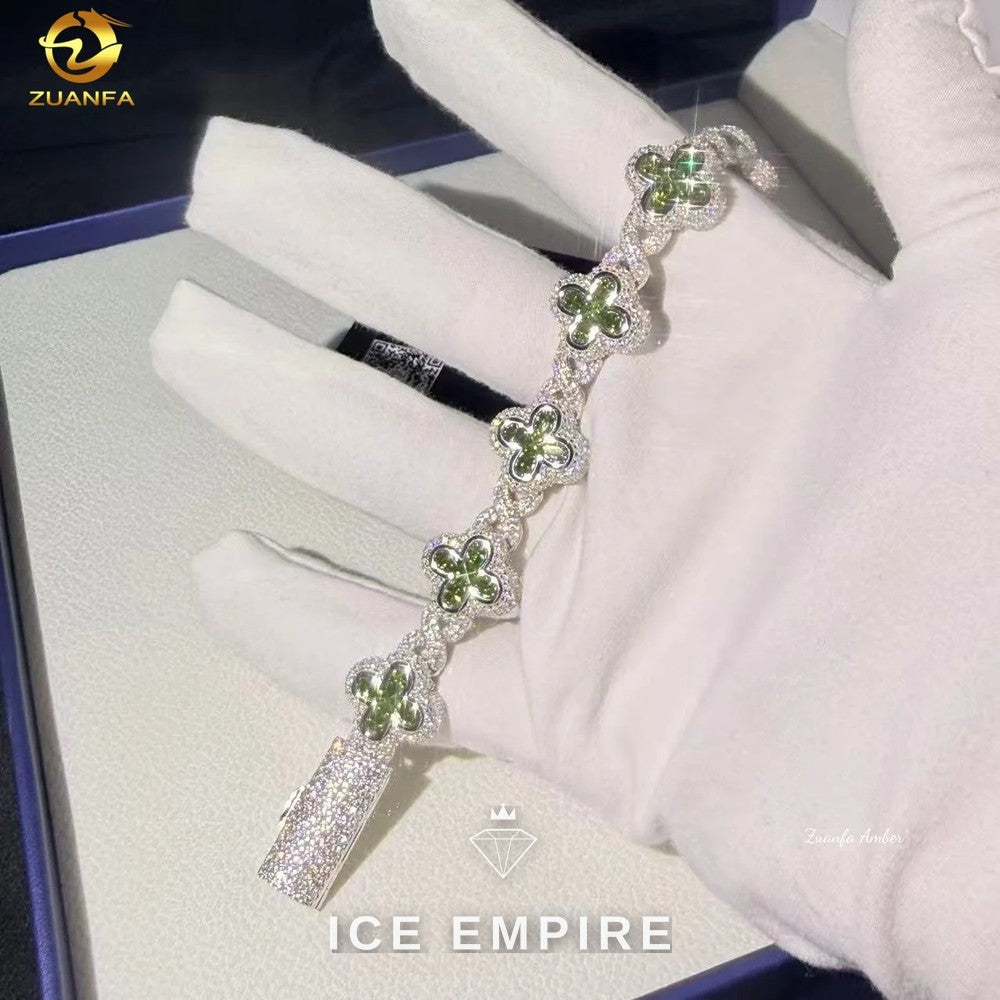 Iced Out Gold Plated Moissanite Cuban Chain
