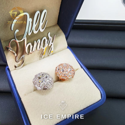 Iced Out Baguette 925 Silver Moissanite Earrings