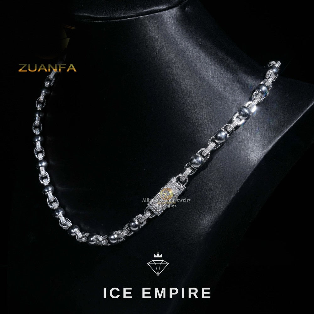Iced Out Rose Gold Plated Moissanite Cuban Chain