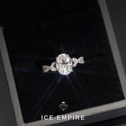 Iced Out Rose Gold Plated Moissanite Wedding Band