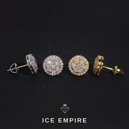Iced Out Cluster 925 Silver Moissanite Earrings