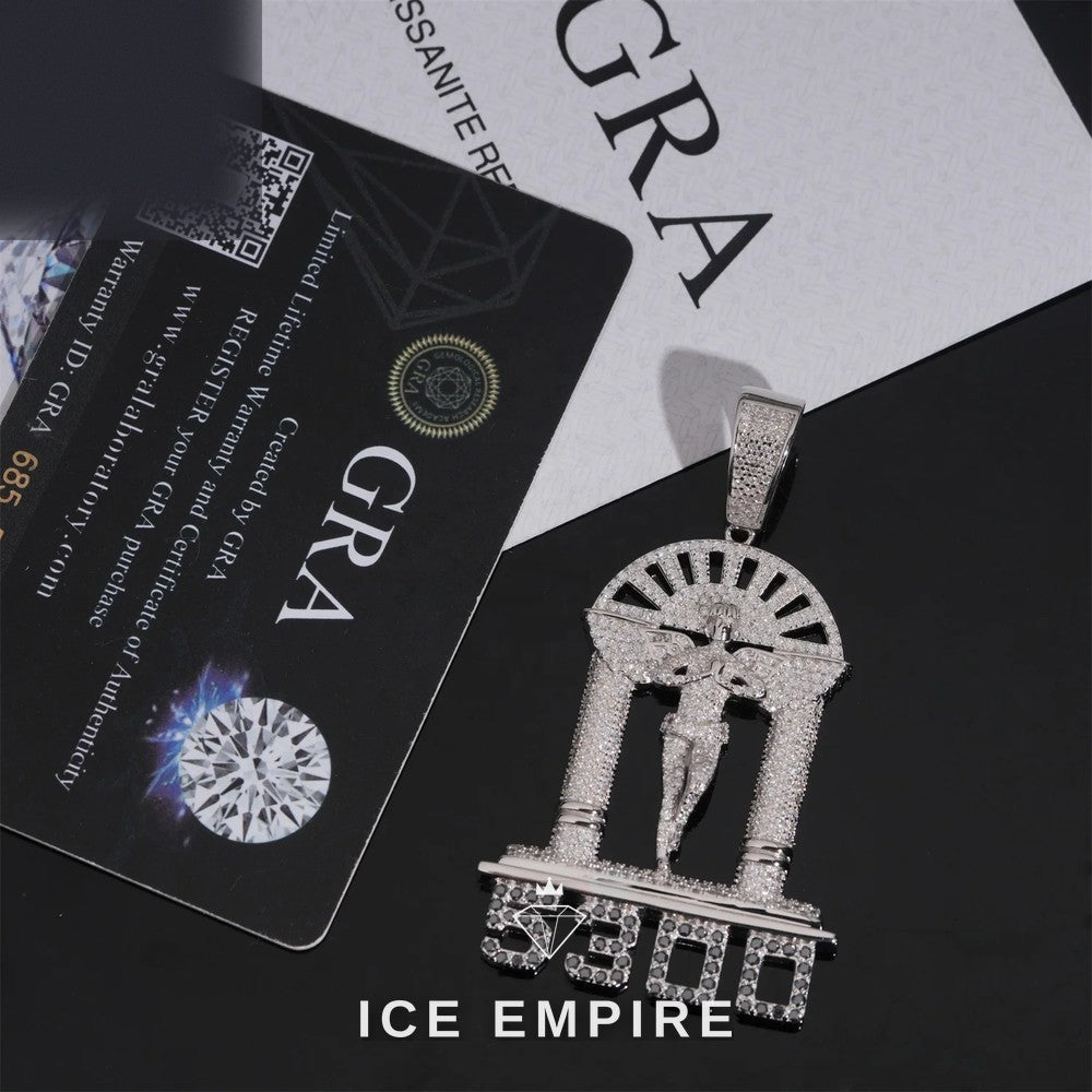 Iced Out 925 Silver Pendant