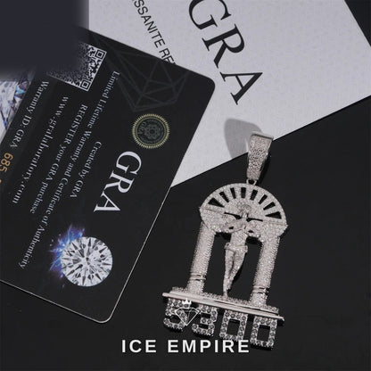 Iced Out 925 Silver Pendant