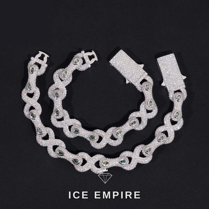 Iced Out 925 Silver Moissanite Cuban Chain
