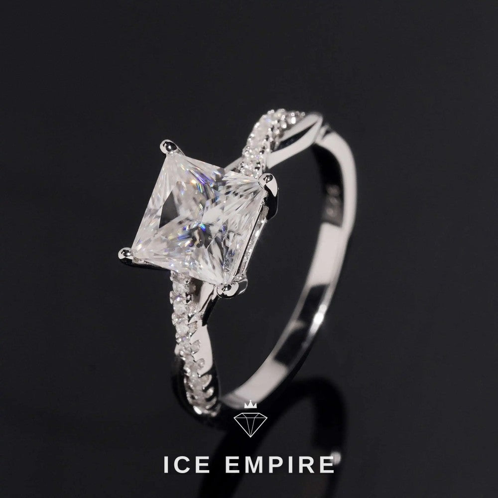 Iced Out Gold Plated Moissanite Wedding Band