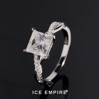 Iced Out Gold Plated Moissanite Wedding Band