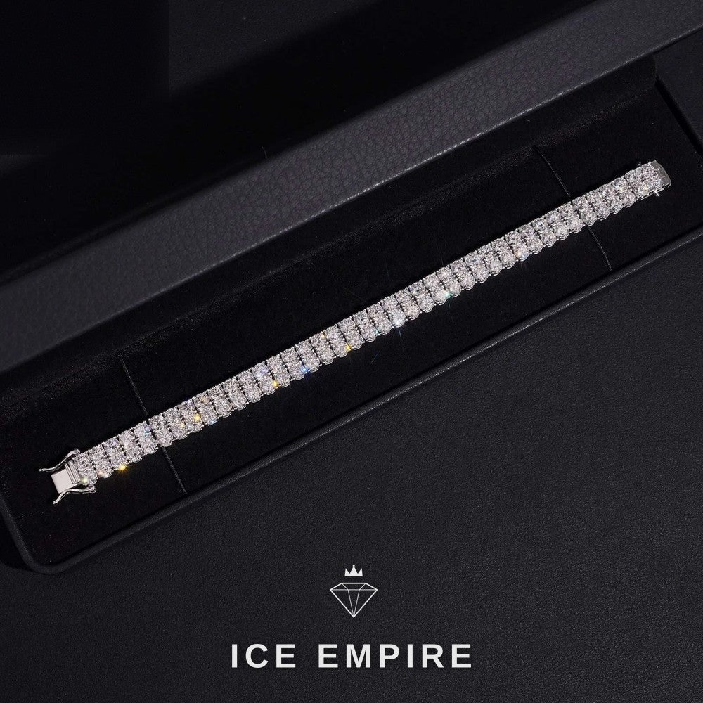 Iced Out 925 Silver Moissanite Tennis Bracelet
