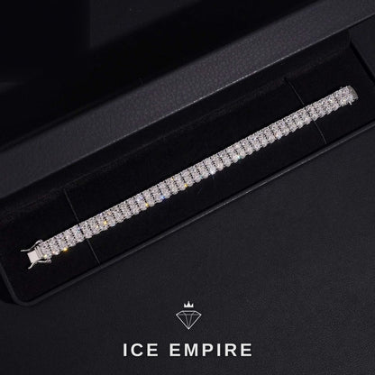 Iced Out 925 Silver Moissanite Tennis Bracelet