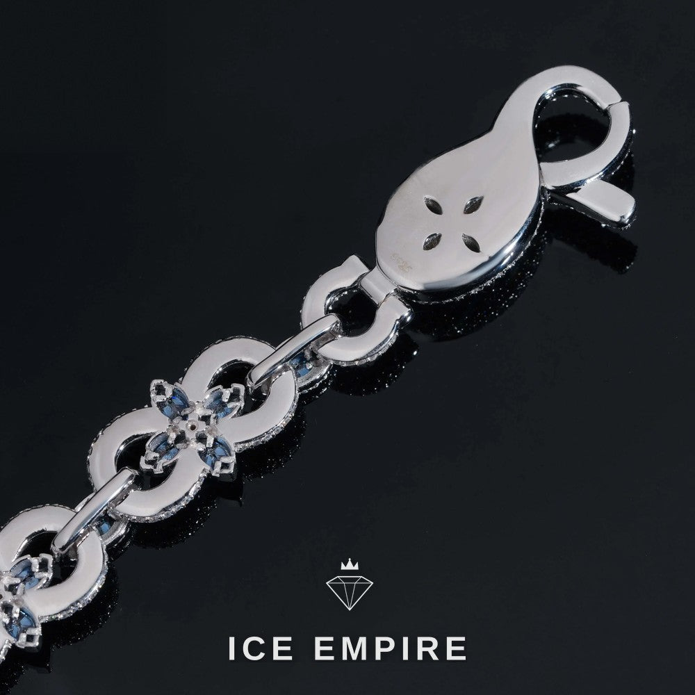 Iced Out 925 Silver Moissanite Cuban Chain