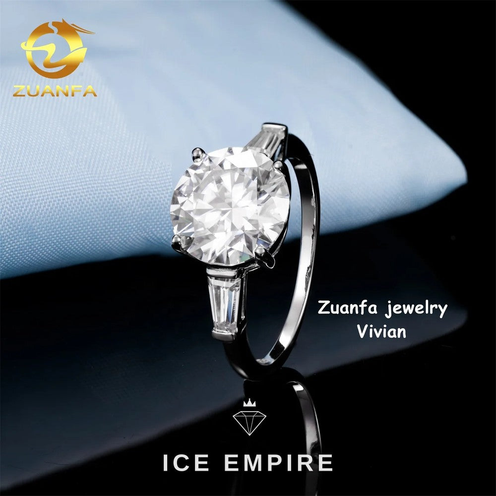 Iced Out 925 Silver Moissanite Ring