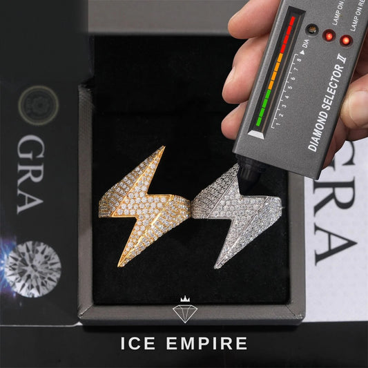 Iced Out 925 Silver Moissanite Ring
