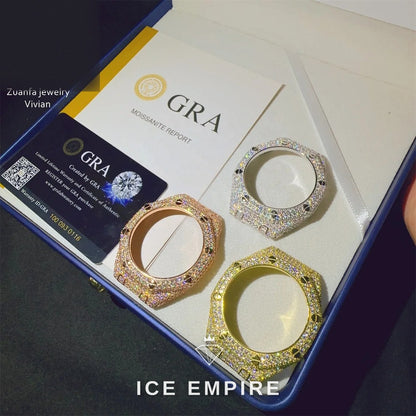 Iced Out 925 Silver Moissanite Watch