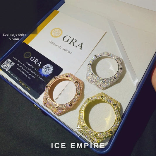 Iced Out 925 Silver Moissanite Watch