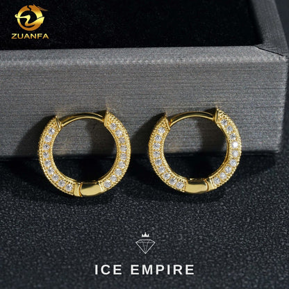 Iced Out Gold Plated Lab Grown Diamond Earrings