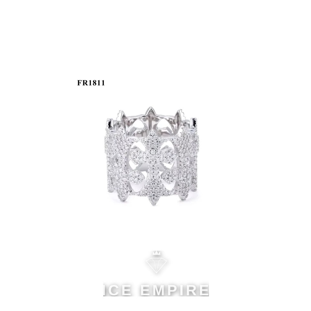 Iced Out 925 Silver Moissanite Ring
