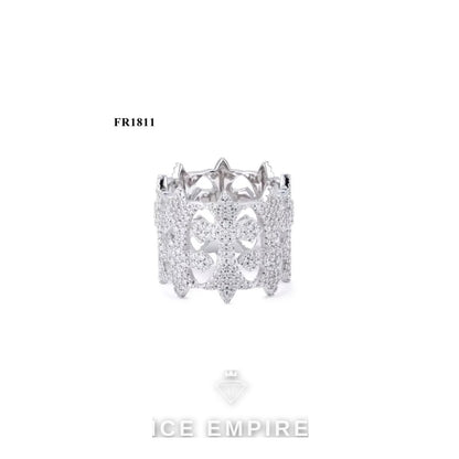 Iced Out 925 Silver Moissanite Ring