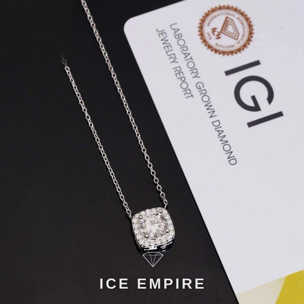 Iced Out 925 Silver Lab Grown Diamond Pendant