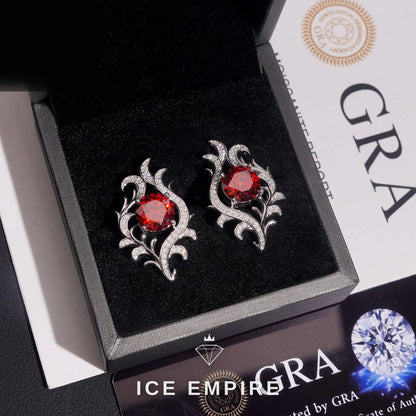 Iced Out Rose Gold Plated Moissanite Earrings