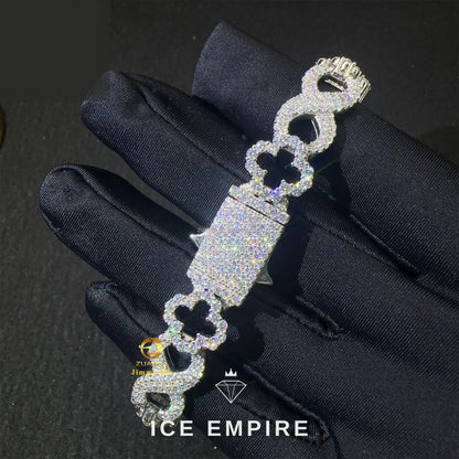 Iced Out 925 Silver Moissanite Cuban Chain