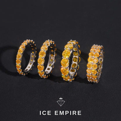 Iced Out 925 Silver Moissanite Ring