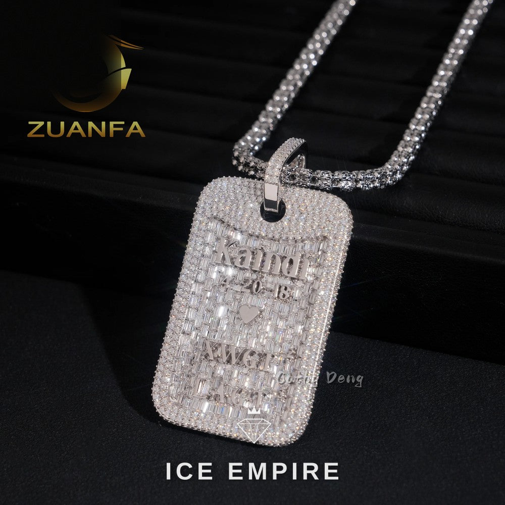 Iced Out Rose Gold Plated Moissanite Pendant