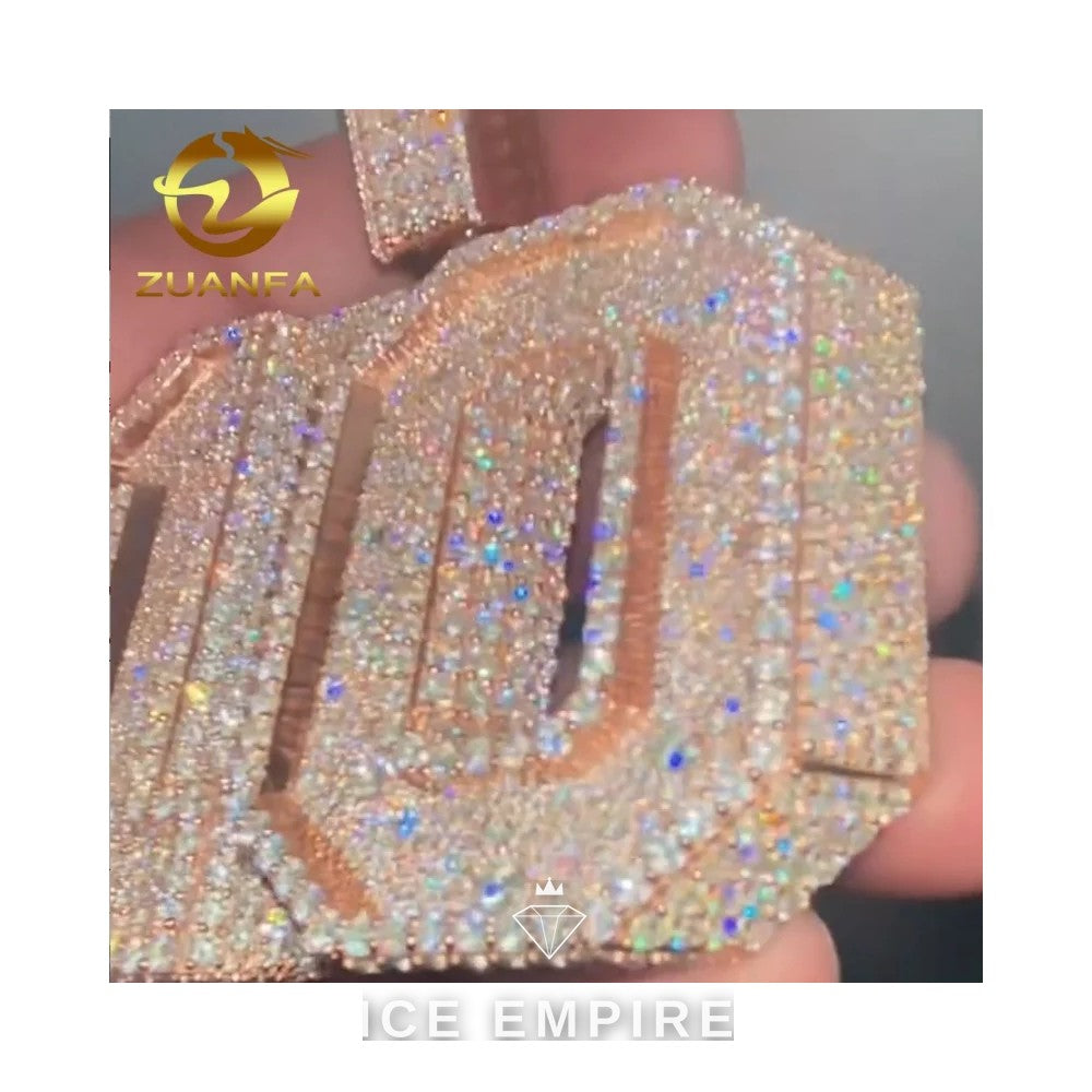 Iced Out 925 Silver Moissanite Pendant