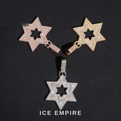 Iced Out Rose Gold Plated Moissanite Pendant
