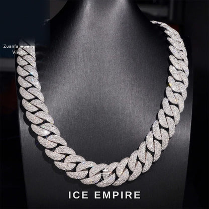 Iced Out Rose Gold Plated Moissanite Cuban Chain