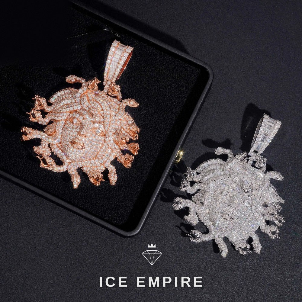 Iced Out Baguette 925 Silver Moissanite Pendant