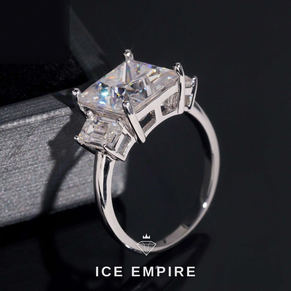 Iced Out Gold Plated Moissanite Wedding Band