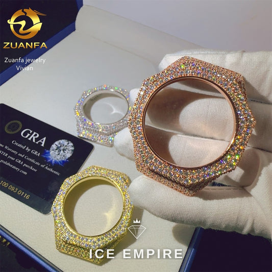 Iced Out 925 Silver Moissanite Watch