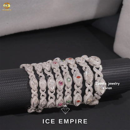 Iced Out 925 Silver Moissanite Cuban Chain