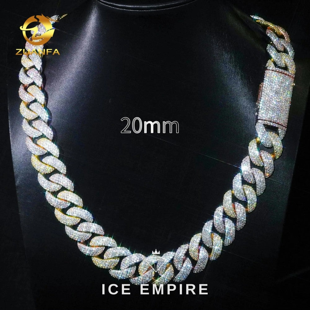 Iced Out Rose Gold Plated Moissanite Cuban Chain