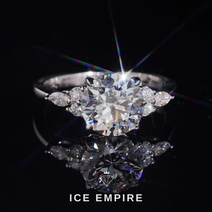 Iced Out 18K Gold Moissanite Wedding Band