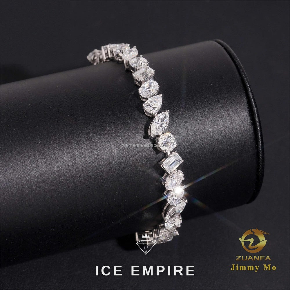 Iced Out 10K Gold Lab Grown Diamond Tennis Bracelet