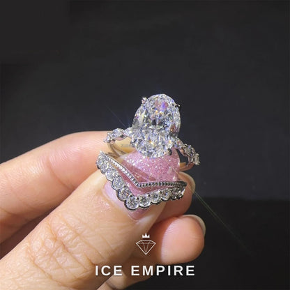 Iced Out 18K Gold Lab Grown Diamond Engagement Ring