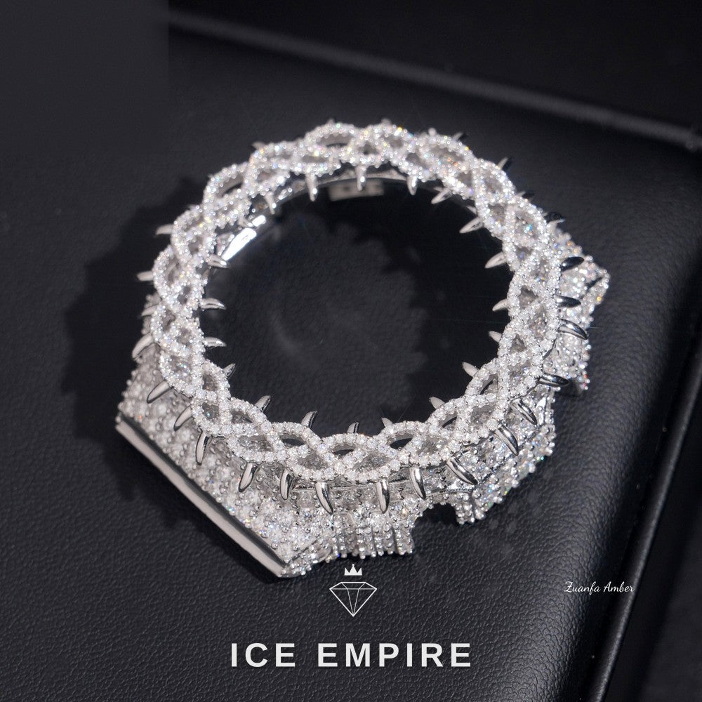Iced Out 925 Silver Lab Grown Diamond Watch