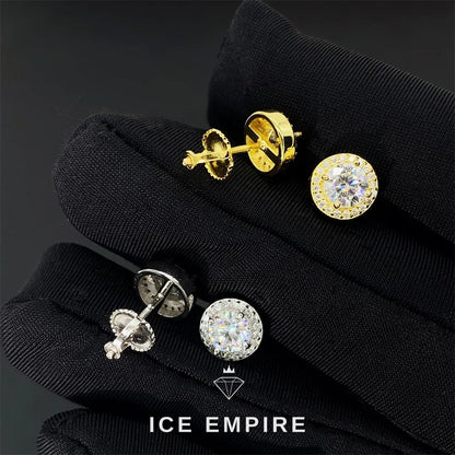 Iced Out 925 Silver Moissanite Earrings