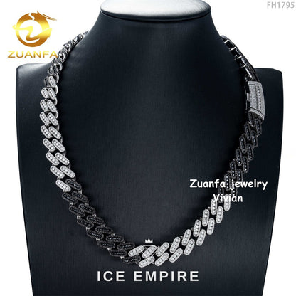 Iced Out Rose Gold Plated Moissanite Cuban Chain