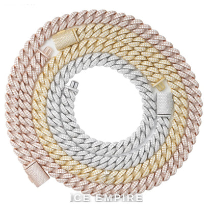 Iced Out Rose Gold Plated Moissanite Cuban Chain