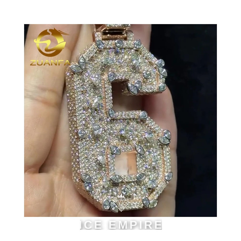 Iced Out 925 Silver Lab Grown Diamond Pendant