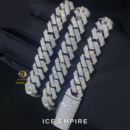 Iced Out Rose Gold Plated Moissanite Cuban Chain