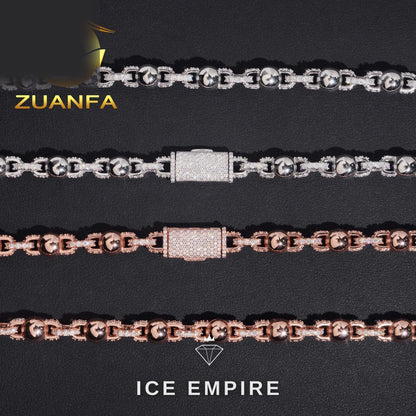 Iced Out Rose Gold Plated Moissanite Cuban Chain