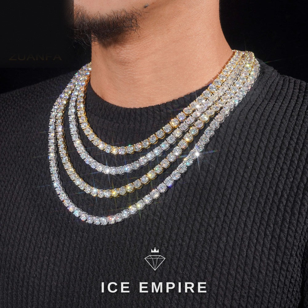 Iced Out Rose Gold Plated Moissanite Cuban Chain
