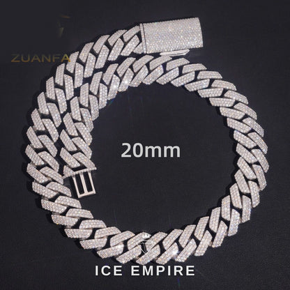 Iced Out Rose Gold Plated Moissanite Cuban Chain