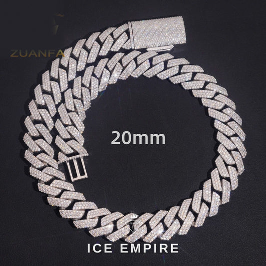 Iced Out Rose Gold Plated Moissanite Cuban Chain
