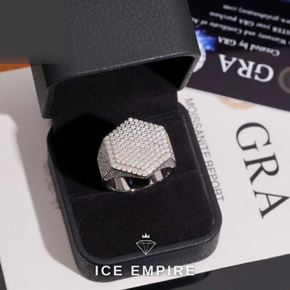 Iced Out Baguette 925 Silver Moissanite Ring